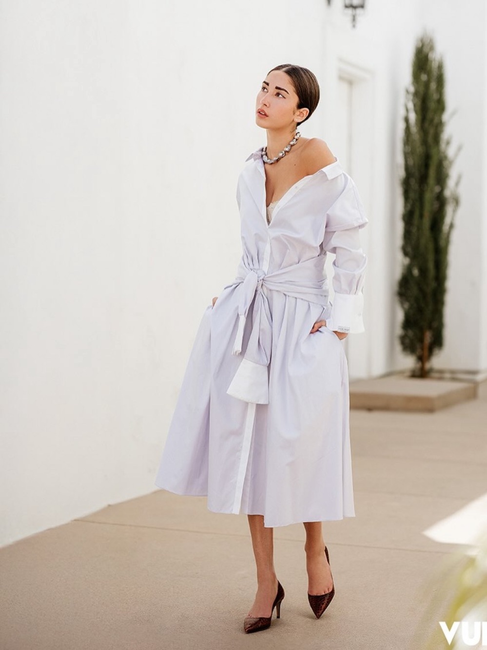 Maxime Simoens Paris Limited Edition nr. 04/20 Purple Destructured Shirt Dress